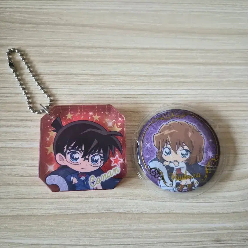 [BUNJANG] Detective Conan Rose Keychain/Badge Gacha Bundle / 코난, 장미 키링/뱃지 가챠 일괄