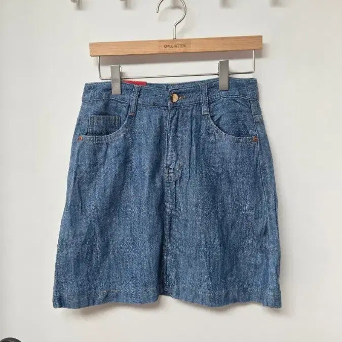 [BUNJANG] Soft Denim Mini Skirt (S, M, L) / S,M,L 176 부들 스커트