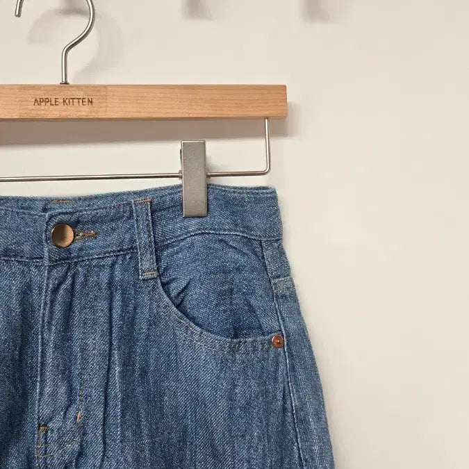 [BUNJANG] Soft Denim Mini Skirt (S, M, L) / S,M,L 176 부들 스커트