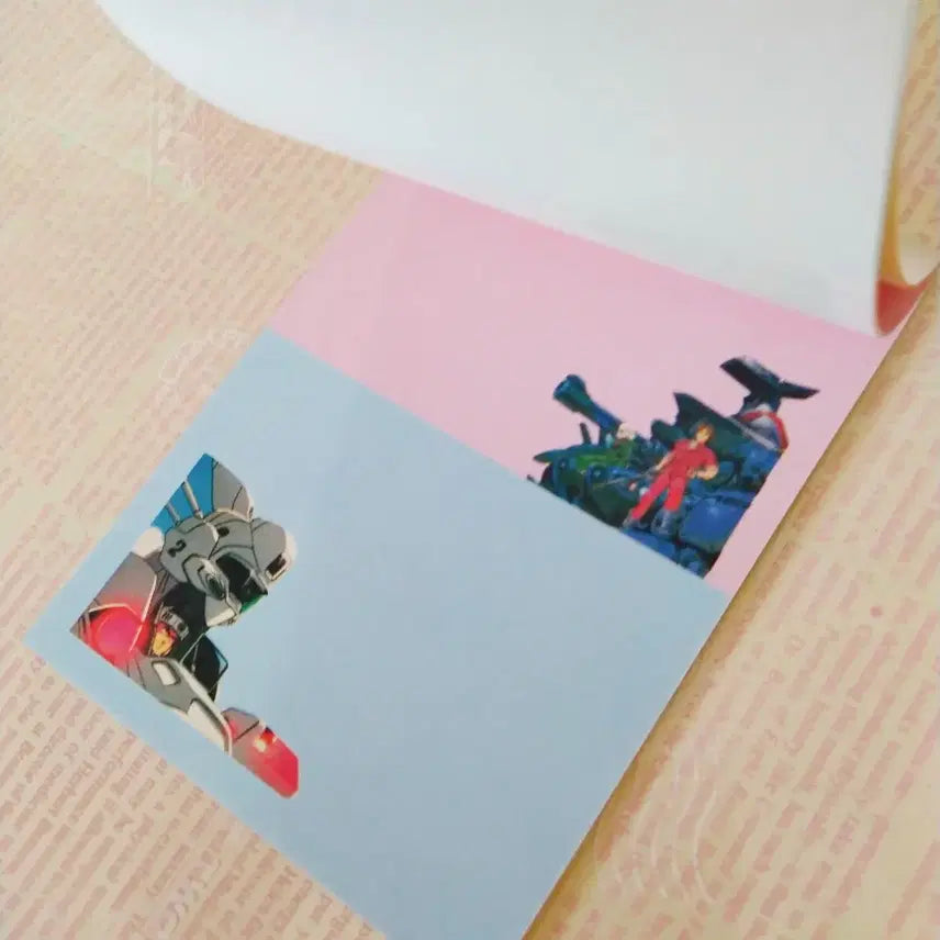 [BUNJANG] Classic Zoids Liger Sticker Memo Pad / 고전 전사라이거 스티커 메모지 / 빈티지 문구 옛날 만화영화 팬시 소품