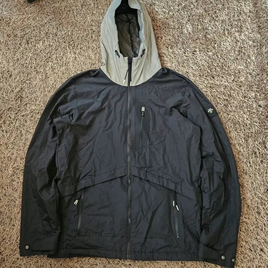 [BUNJANG] Descente Signature Logo Patch Windbreaker Jacket Size 105 / 데상트 시그니쳐 로고 패치 바람막이 105size