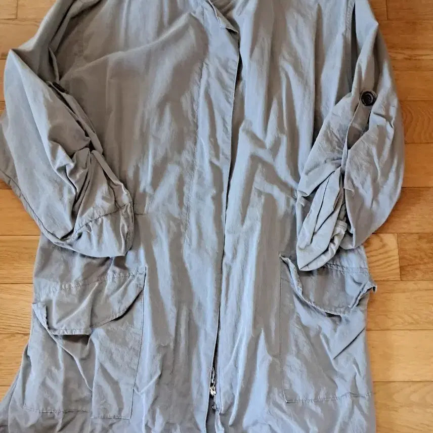[BUNJANG] Gray Long Pocket Jumper / 포켓  롱 회색 점퍼
