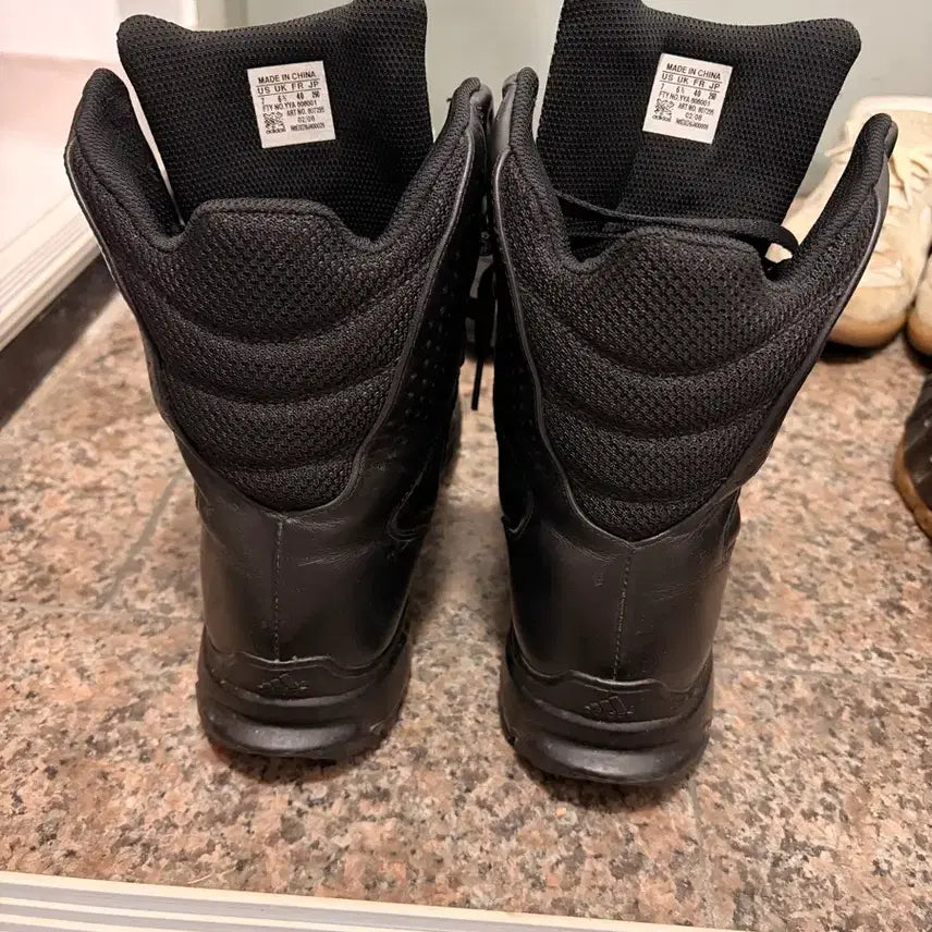 [BUNJANG] Adidas Leather High-Top Sneakers / 아디다스 레더 하이탑