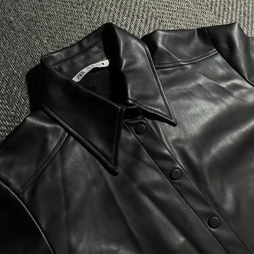 [BUNJANG] Zara Leather Shirt / [L] ZARA 자라 레더 셔츠