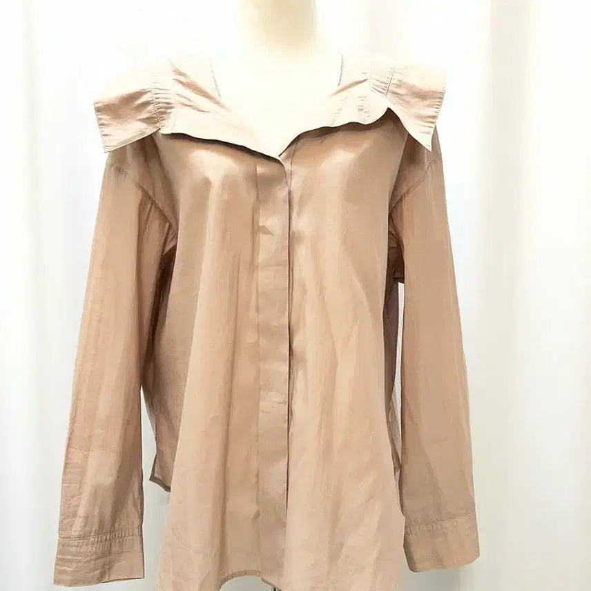 [BUNJANG] SYSTEM Sailor Collar Blouse Beige / 네고사절 SYSTEM 시스템 세일러카라 블라우스 베이지 55 상태좋음