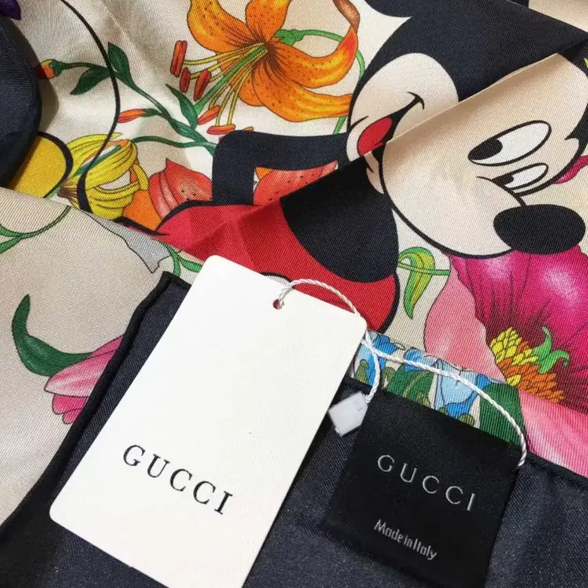 [BUNJANG] Gucci x Disney Collaboration Silk Scarf / 구찌 패션 스카프