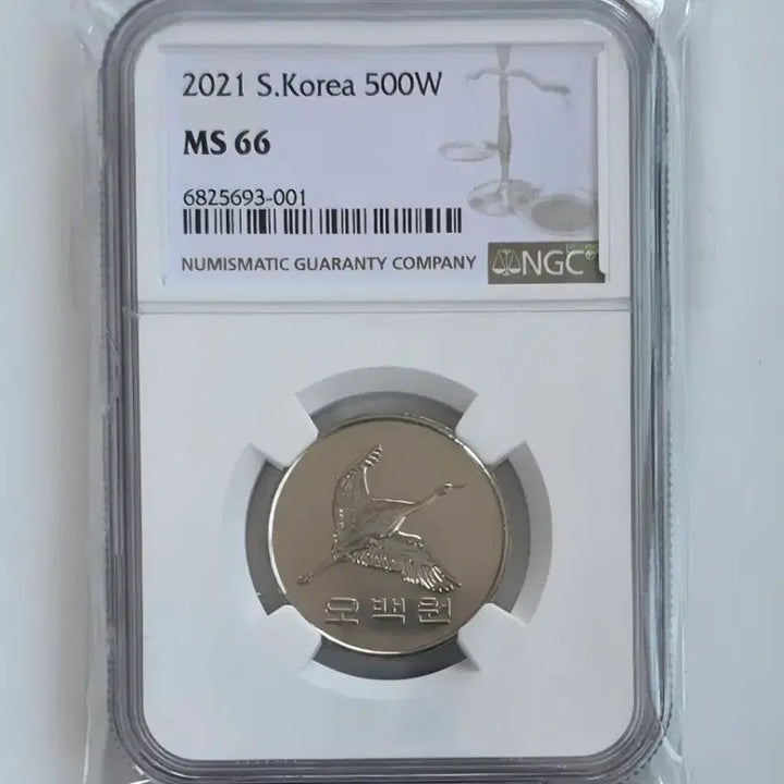 [BUNJANG] 2021 500 Won Coin NGC 66 Graded / 특년도 2021년 500원 주화 NGC 66등급