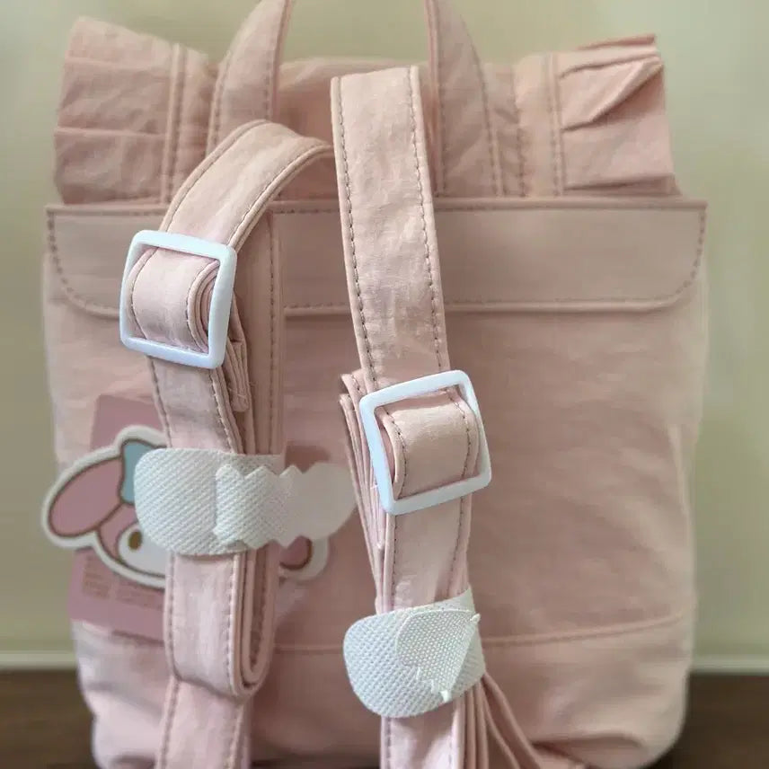 [BUNJANG] My Melody Pink Shirring Backpack / <당일발송> 마이멜로디 핑크색 셔링 백팩