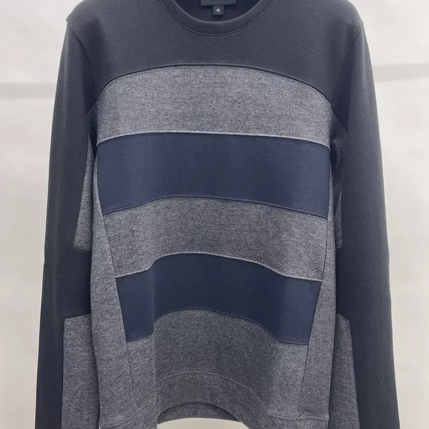 [BUNJANG] Solid Homme Block Long Sleeve Sweatshirt / 솔리드옴므  블럭 긴팔맨투맨