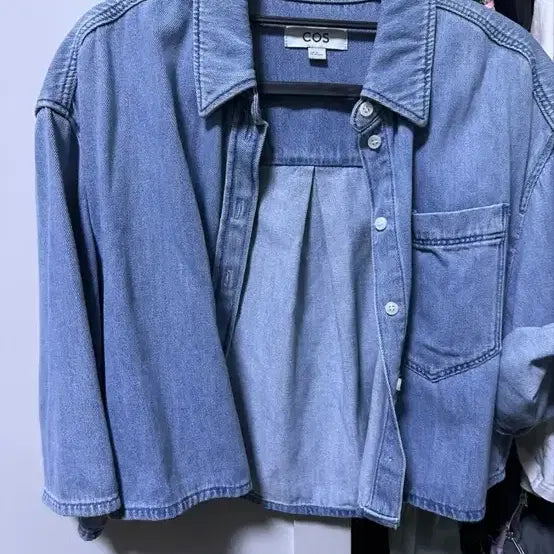 [BUNJANG] COS Denim Cropped Shirt Jacket Size 36 / COS 데님 셔츠 크롭 자켓 36