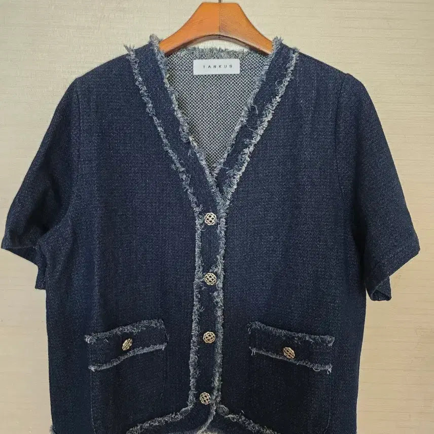 [BUNJANG] Tankus Denim Short Sleeve Jacket / 탱커스 데님반팔자켓