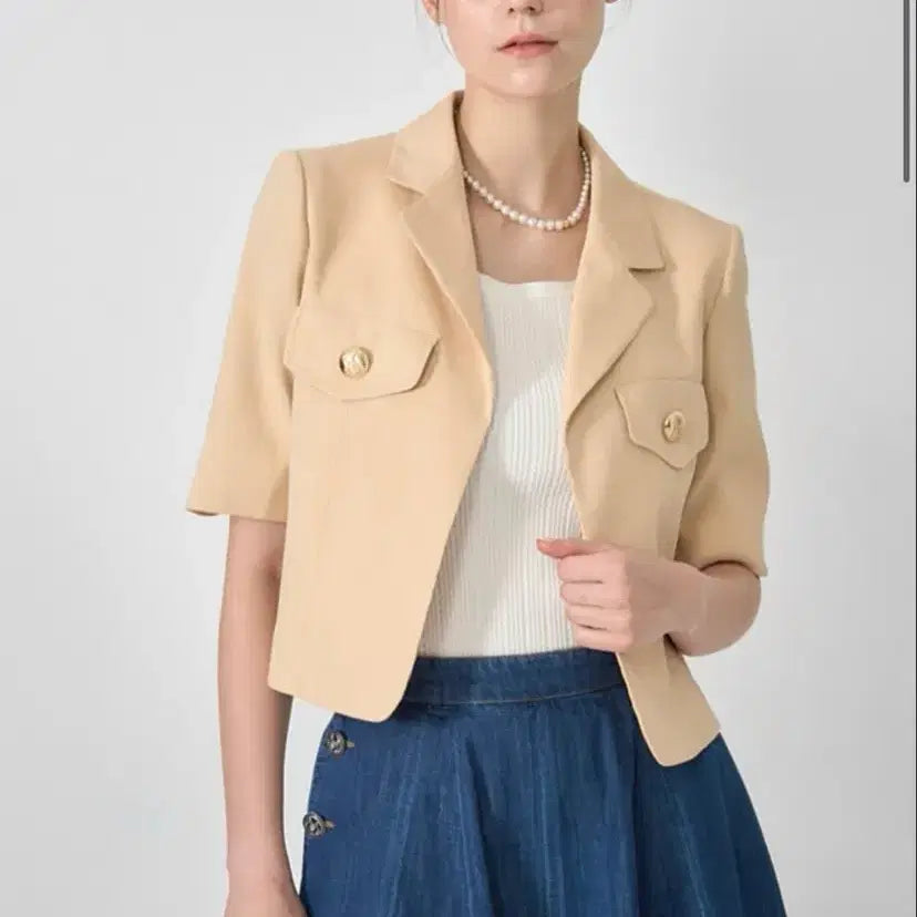 [BUNJANG] Mine Beige Jacket / 마인 자켓-44