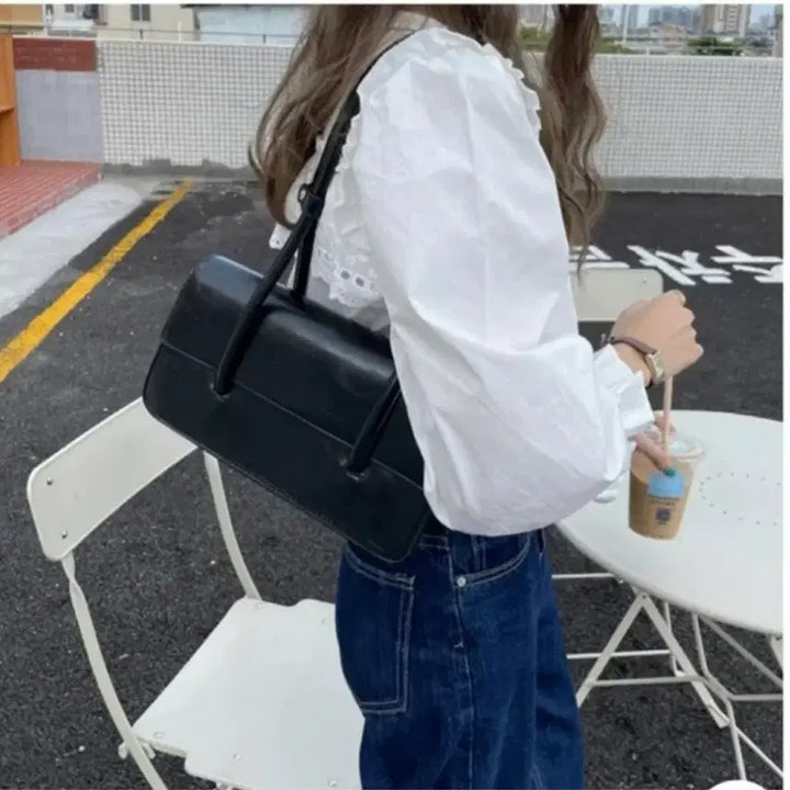 [BUNJANG] Black Shoulder Bag / 블랙 숄더백