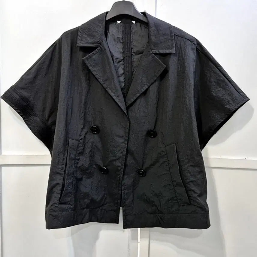 [BUNJANG] Double Button Short Sleeve Jacket / 더블 버튼 반팔 자켓
