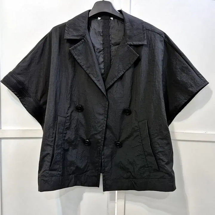 [BUNJANG] Double Button Short Sleeve Jacket / 더블 버튼 반팔 자켓