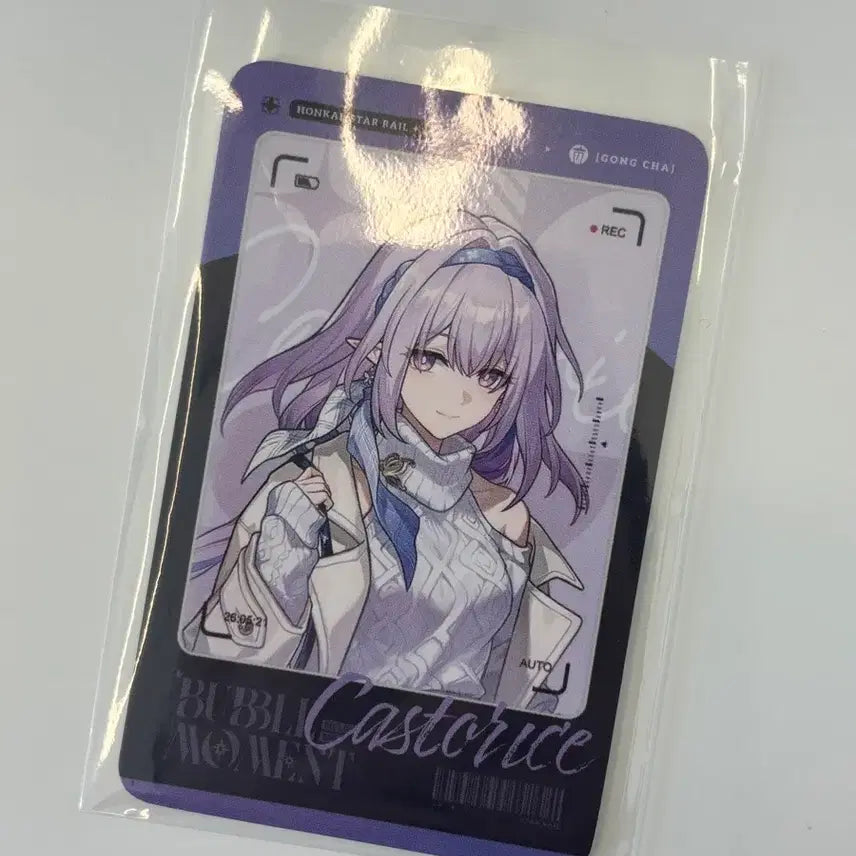 [BUNJANG] Honkai: Star Rail Gongcha Collaboration Castoris Acrylic Keyring with Unused Redeem Code Photocard / 붕괴 스타레일 공차 콜라보 카스토리스