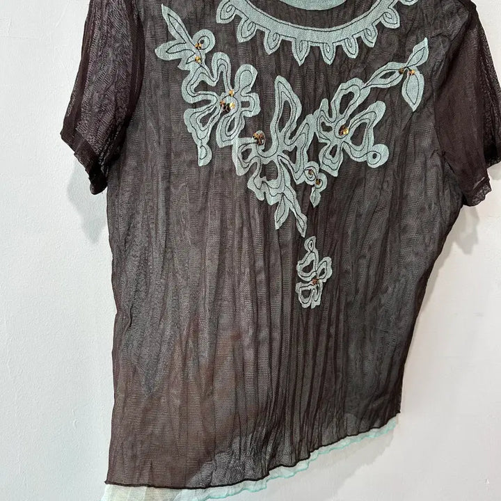 [BUNJANG] Oriental See-through Top / 오리엔탈 시스루 탑