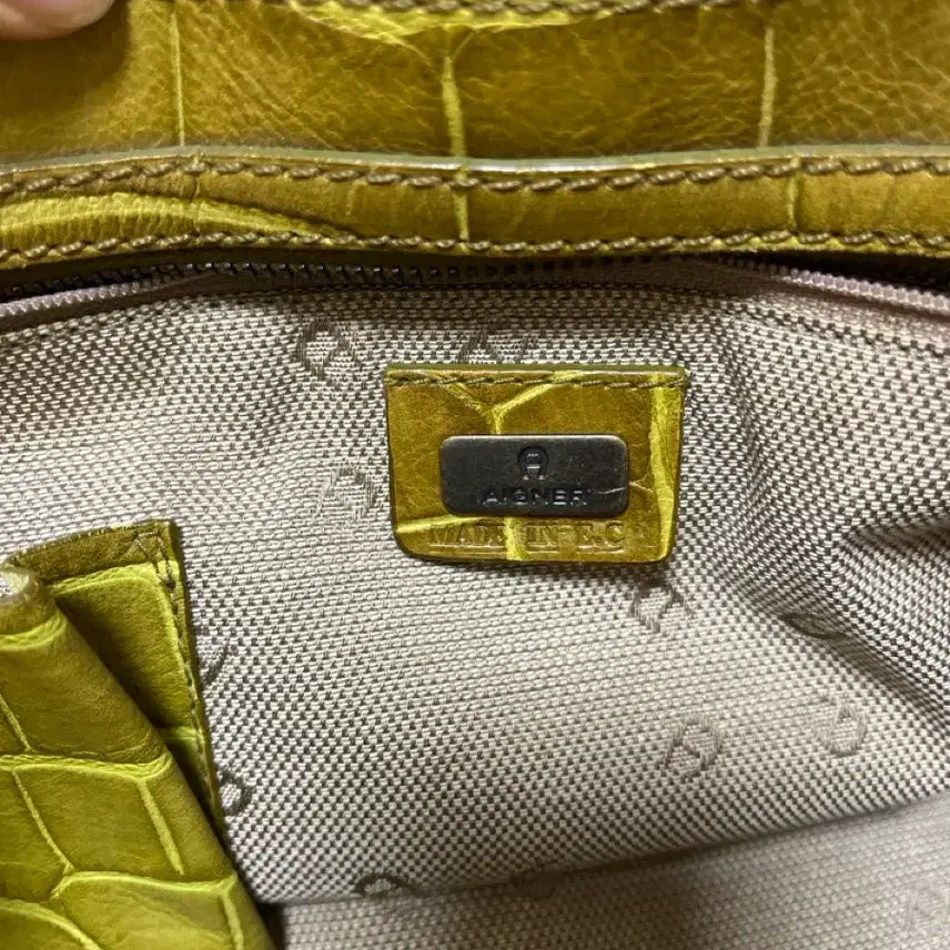 [BUNJANG] Aigner Yellow Tote Bag / Aigner 옐로우 토트백