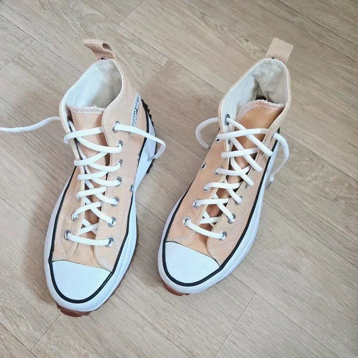 [BUNJANG] Converse Run Star Hike High Beige Custom Sneakers / 컨버스 런스타 하이크 하이 베이지(커스텀)