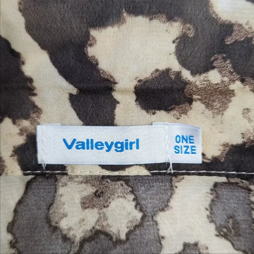 [BUNJANG] Valleygirl Leopard Pattern Short Sleeve Blouse / 25년 Valleygirl 레오파드 패턴 반팔 셔츠 블라우스 Free