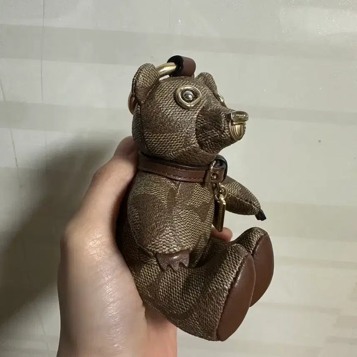 [BUNJANG] Coach Signature Bear Charm Bag Accessory Brown / 코치 시그니처 곰돌이 키링 백참 브라운