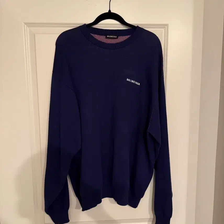 [BUNJANG] Balenciaga Navy Logo Knit / 발렌시아가 네이비 로고 니트
