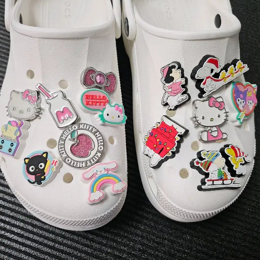 [BUNJANG] Crocs Baya Platform Clogs with Jibbitz Set W8 / 크록스  바야 플랫폼 클로그와 지비츠세트 W8