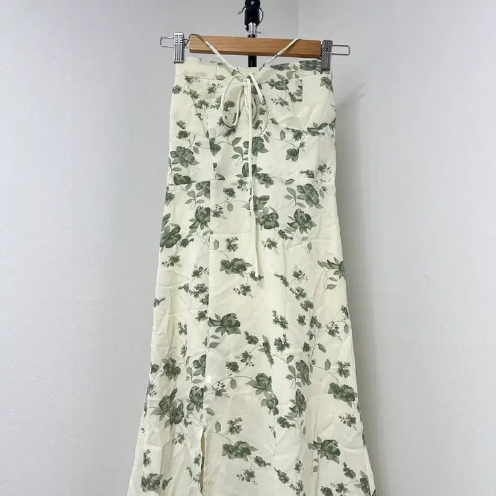 [BUNJANG] Flower Long Dress Ivory Slit / 플라워 롱 원피스 아이보리 슬릿
