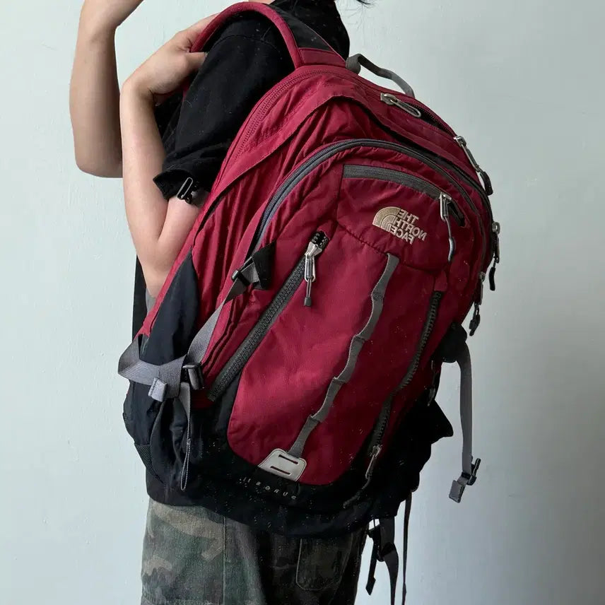 [BUNJANG] The North Face Surge Backpack Red / 노스페이스 서지 레드 백팩