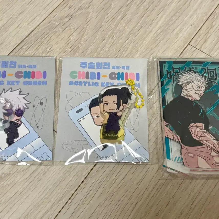 [BUNJANG] Jujutsu Kaisen Satoru Gojo Suguru Geto Acrylic Stand &amp; Keychain Bundle Set / 주술회전 고죠 게토 아크릴 스탠드 키링 일괄 양도