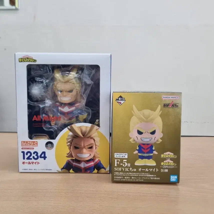 [BUNJANG] All Might Nendoroid &amp; Soft Vinyl Figure Bundle Set / 미개봉 현물) 올마이트 (1234) 넨드로이드, 소프빅 피규어