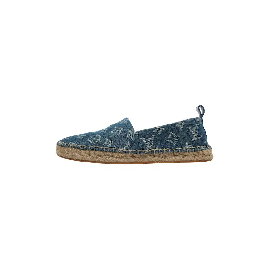 [BUNJANG] Louis Vuitton Monogram Espadrilles Blue Denim EU 35.5 / (W) 루이비통 모노그램 에스파드리유