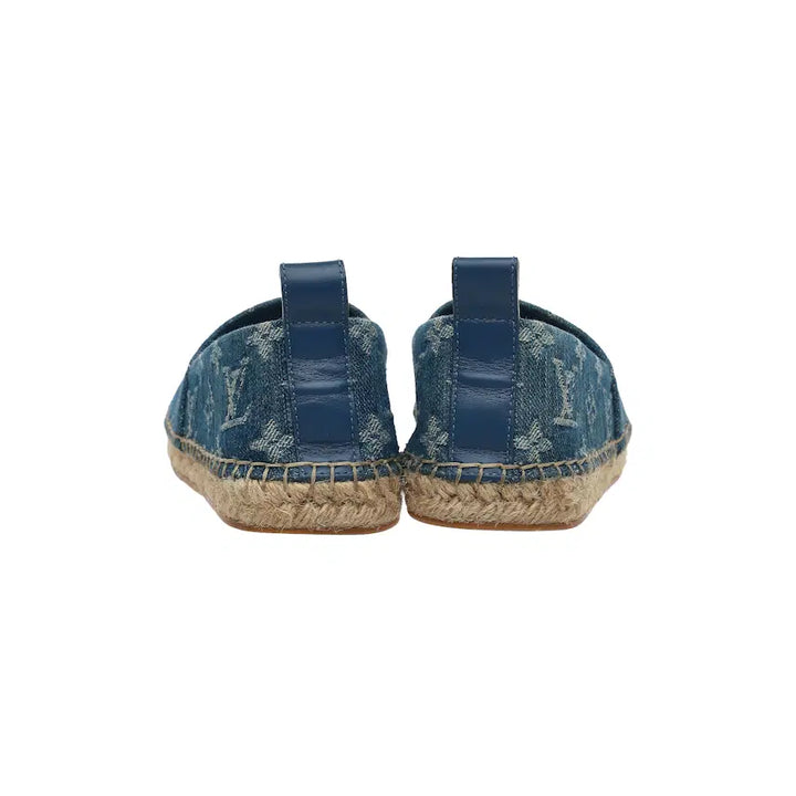 [BUNJANG] Louis Vuitton Monogram Espadrilles Blue Denim EU 35.5 / (W) 루이비통 모노그램 에스파드리유