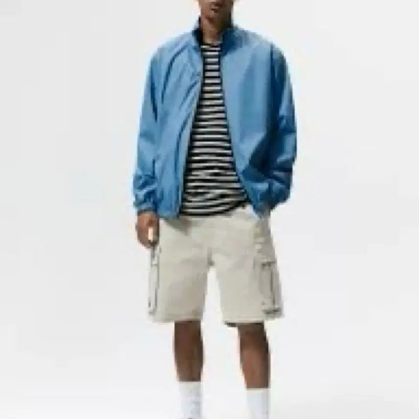 [BUNJANG] Zara Solid Color Leather Windbreaker Jacket / Zara 자라 무지 단색 레더 바람막이 자켓