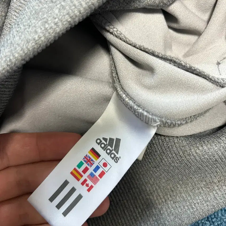 [BUNJANG] Adidas Cropped Jersey Grey Orange / 아디다스 크롭 져지 그레이 오렌지