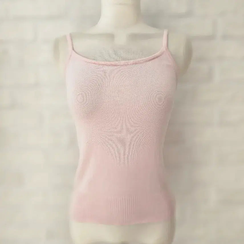 [BUNJANG] Incline Pink Knit Tank Top / In cline 연핑크 니트 나시