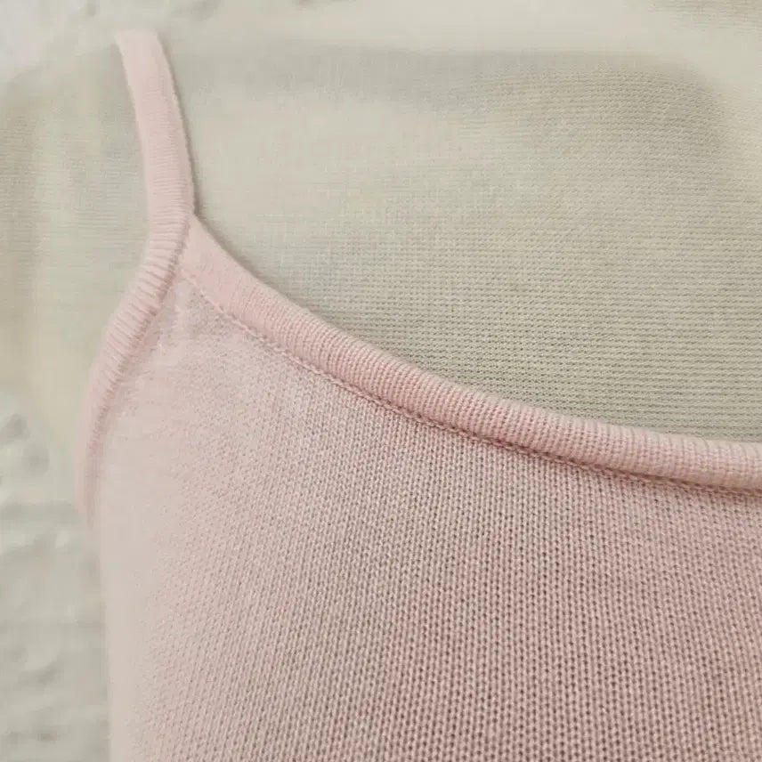 [BUNJANG] Incline Pink Knit Tank Top / In cline 연핑크 니트 나시