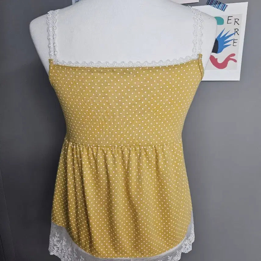 [BUNJANG] Olive des Olive Polka Dot Lace Camisole / 올리브 데 올리브 도트 레이스 끈나시 OLIVE des OLIVE