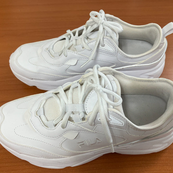 [BUNJANG] FILA Ray All White Sneakers 260 / 휠라 레이 화이트 올화이트 260