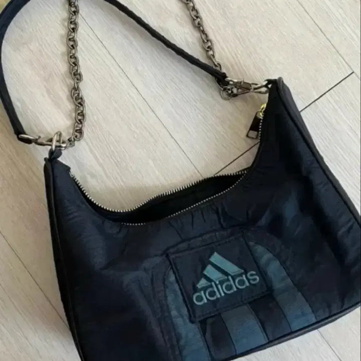 [BUNJANG] Adidas Chain Shoulder Bag Black / 아디다스 체인 숄더백 블랙