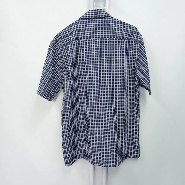 [BUNJANG] Daks Check Pattern Short Sleeve Dress Shirt 105 / 닥스 체크무늬 반팔 드레스 셔츠 105