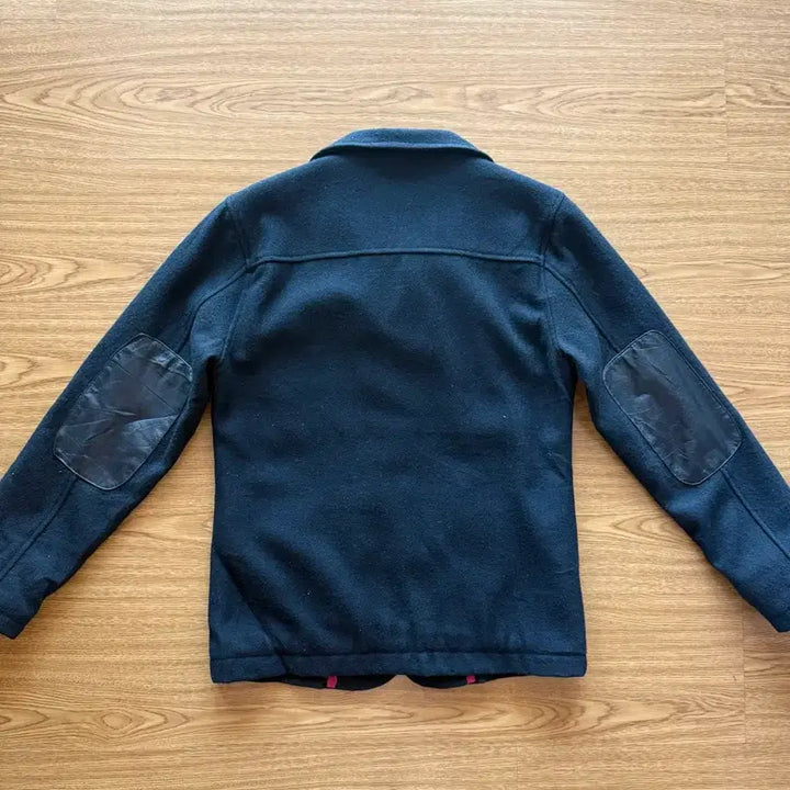 [BUNJANG] Vintage Wool Blend Hunting Jacket with Leather Contrast / 빈티지 울 혼방 헌팅 자켓 배색 소가죽
