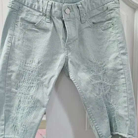 [BUNJANG] Mint Damage Shorts / 민트 데미지 반바지 숏팬츠