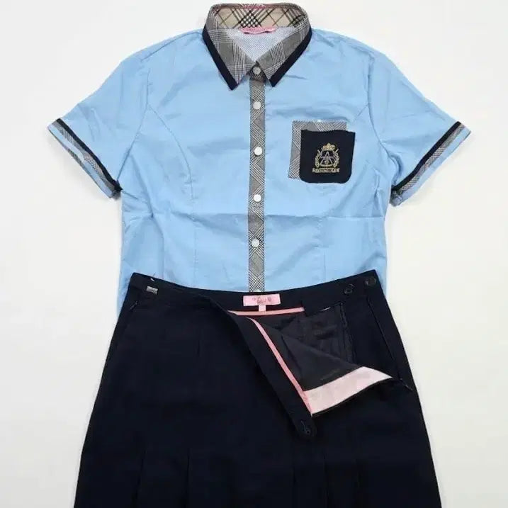 [BUNJANG] Sky Blue Middle School Summer Uniform Set (Haneulbit Middle School) / 예쁜 여자교복 하복교복 세트판매c162(김포 하늘빛중)