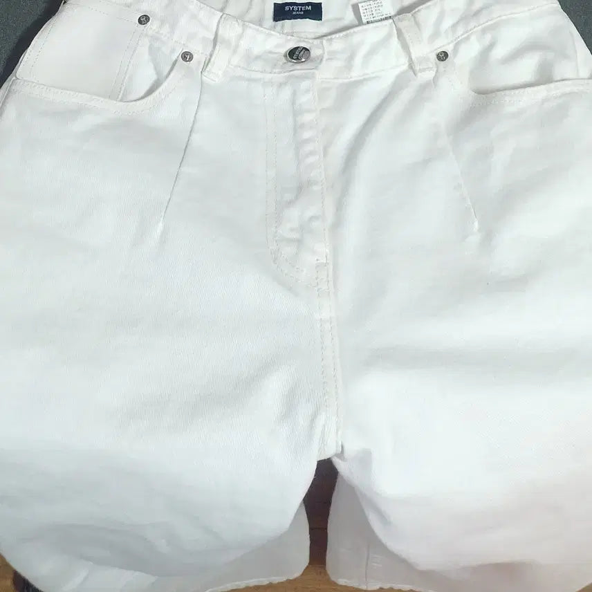 [BUNJANG] System White Wide-Leg Pants / SYSTEM 시스템 화이트 와이드 팬츠67/98~66사이즈