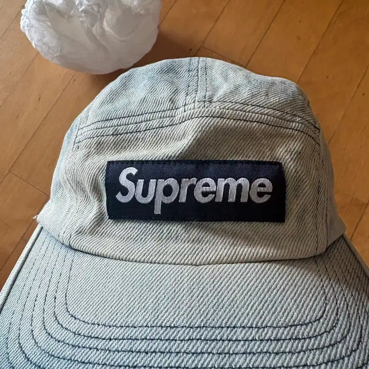 [BUNJANG] Supreme Washed Chino Camp Cap Dirty Indigo / 슈프림 워시드 캠프캡 더티 인디고