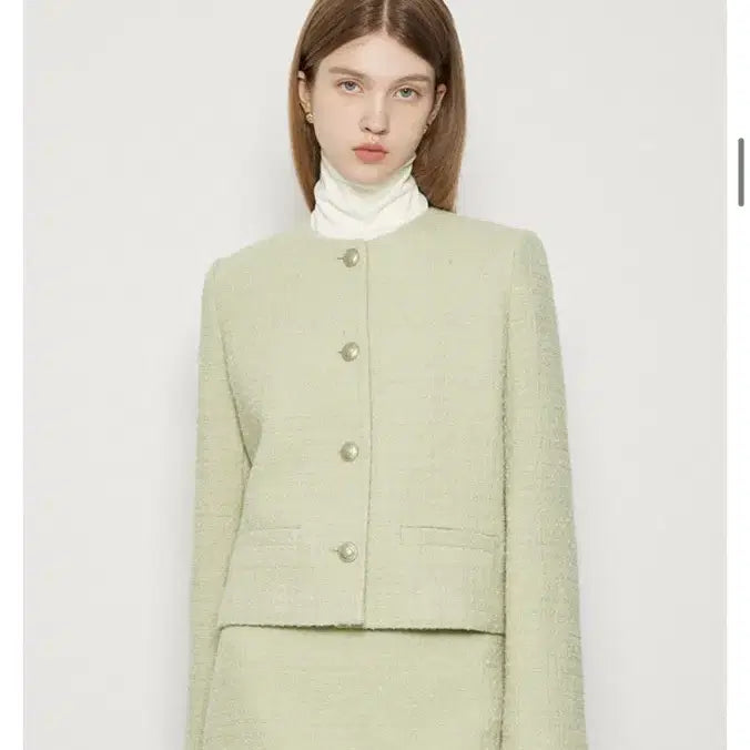[BUNJANG] LIST Pink Tweed Jacket Size 55 / 리스트 LIST 핑크 트위드 자켓 55
