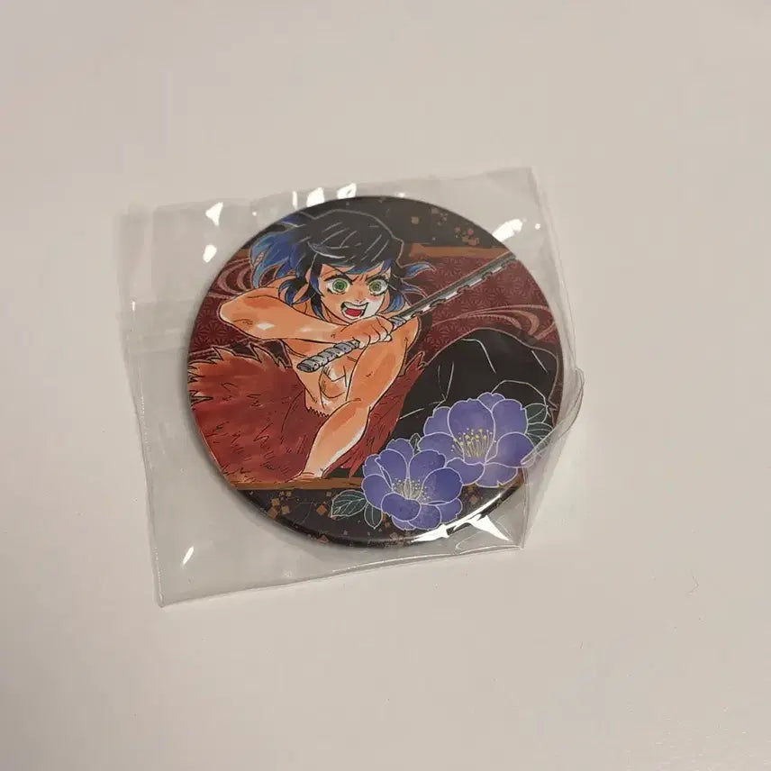 [BUNJANG] Demon Slayer Inosuke Illust Badge / 이노스케 일러스트 캔뱃지 귀칼 귀멸의 칼날