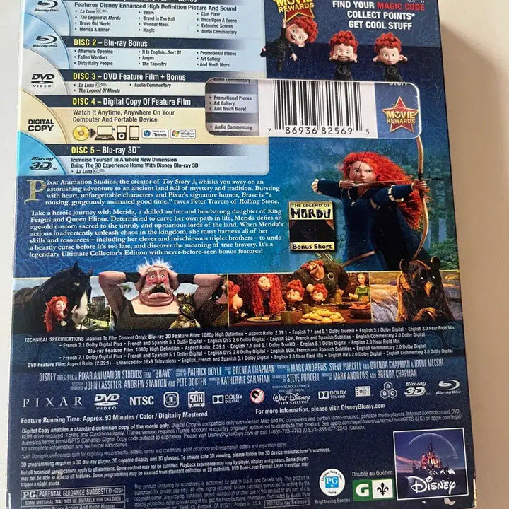 [BUNJANG] Disney Pixar Brave 3D Blu-ray (Sealed) / (미개봉)디즈니 픽사 메리다와 마법의 숲 3D 블루레이