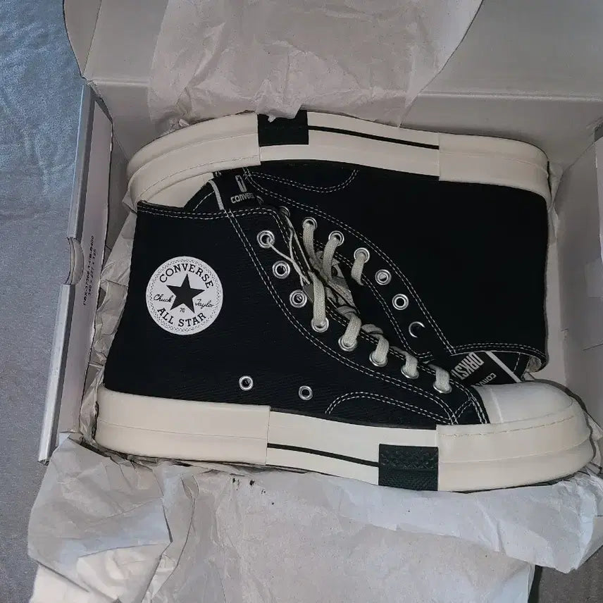 [BUNJANG] Converse Rick Owens DRKSTAR Chuck 70 High Dark Shadow / [285] 컨버스 릭오웬스 다크스타 척 70 하이 다크쉐도우